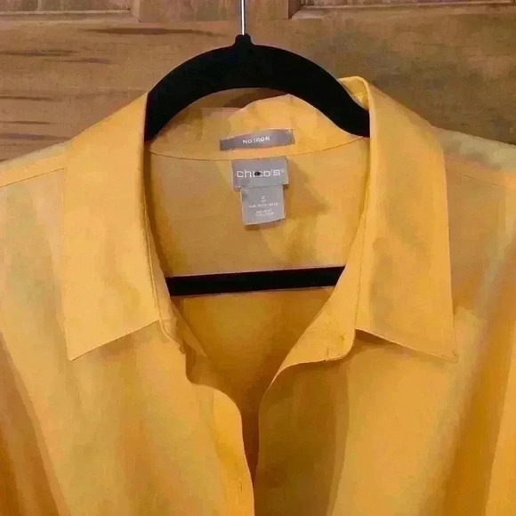 Orange Button Down Blouse - Picture 4 of 7